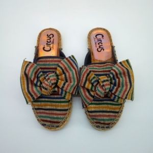 Sam Edelman Circus Lulu Rainbow Bow Mules Espadrills 6.5